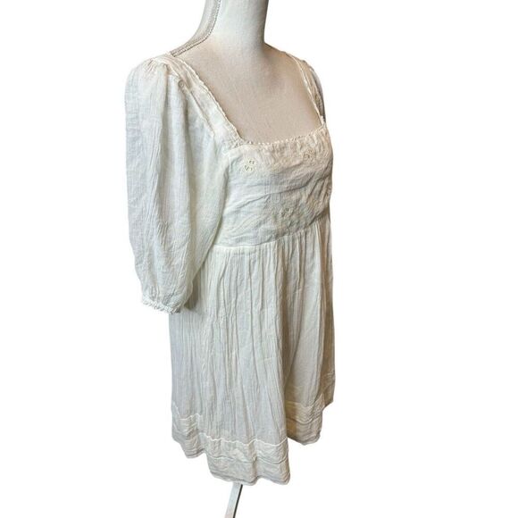 Revolve AUGUSTE  Dress Women S White Ruffle Mini Babydoll Tierd Textured Fairy - Picture 2 of 6